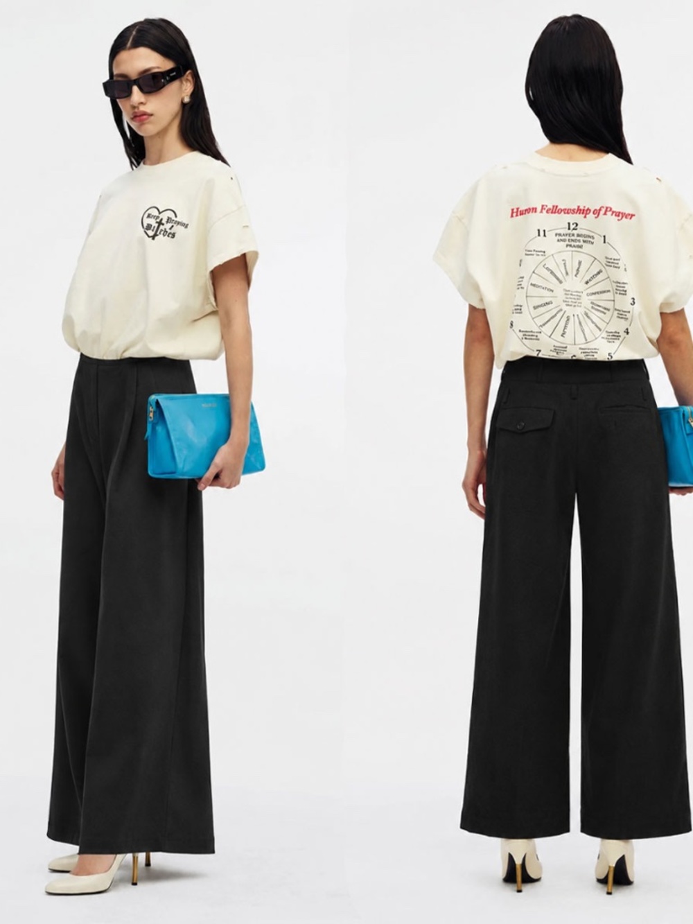 Super Rare Vintage Comme Des Garcons Wide Leg pleated Sailor Trouser Pants Japan